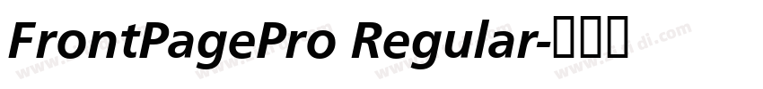 FrontPagePro Regular字体转换